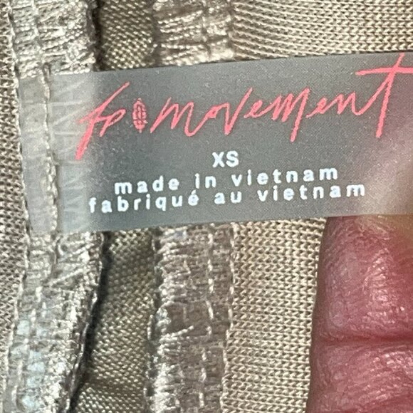 FREE PEOPLE MOVEMENT ECHO DROP CROTCH HAREM PANTS W/ RUCHED ANKLES - BEIGE - XS - Picture 9 of 12